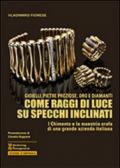 Gioielli, pietre preziose, oro e diamanti. Come raggi di luce su specchi inclinati