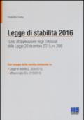 La legge di stabilità 2016
