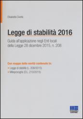 La legge di stabilità 2016