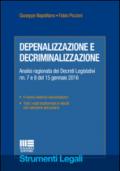 Depenalizzazione e decriminalizzazione