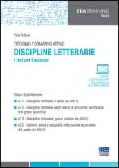 Tirocinio formativo attivo. Discipline letterarie. I test per l'accesso