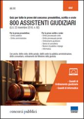 800 Assistenti Giudiziari: Quiz - Concorso Cancellieri: Il volume costituisce una ricca rassegna di quesiti a risposta multipla con risposta ... • ordinamento giudiziario; • informatica.