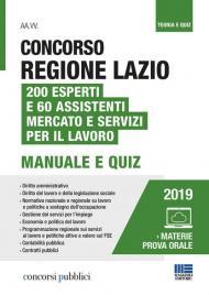 Concorso Regione Lazio. 200 esperti e 60 assistenti mercato e servizi per il lavoro. Con Contenuto digitale per accesso on line