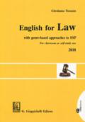 English for law. With genre-based approaches to ESP. For classroom or self-study use 2018