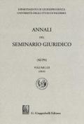 Annali del seminario giuridico dell'università di Palermo. Vol. 61