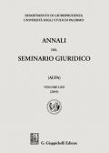 Annali del seminario giuridico dell'università di Palermo. Vol. 62