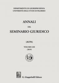 Annali del seminario giuridico dell'università di Palermo. Vol. 62