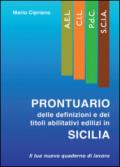 Prontuario delle definizioni e dei titoli abilitativi edilizi in Sicilia