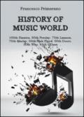 History of music world. 100th Sinatra. 80th Presley. 75th Lennon. 70th Marley. 50th Pink Floyd. 50th Doors. 50th Who. 45th Queen