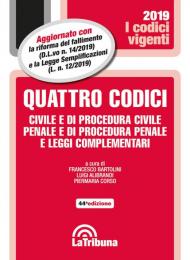 Quattro codici. Civile e di procedura civile, penale e di procedura penale e leggi complementari