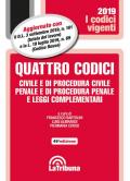 Quattro codici. Civile e di procedura civile, penale e di procedura penale e leggi complementari