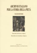 Archivio italiano per la storia della pietà. Ediz. italiana e francese. 30: Materialità del dissenso religioso