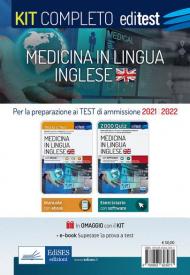 Kit completo EdiTEST. Medicina in lingua inglese. Teoria & test-2000 quiz. Prove ufficiali commentate e simulazioni d'esame per i test di accesso. Con e-book. Con software di simulazione