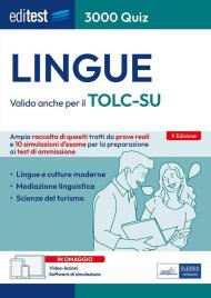 EdiTEST. Lingue. 3000 quiz. Ampia raccolta di quesiti tratti da prove reali e 10 simulazioni d'esame per la preparazione ai test di ammissione. Con software di simulazione. Con video-lezioni