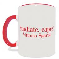 Tazza Vittorio Sgarbi, Studiate Capre!