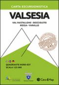 Carta escursionistica Valsesia quadrante Nord Est. Val Mastallone, Boccioleto, Rossa, Varallo