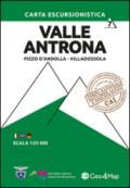 Carta escursionistica Valle Antrona. Pizzo d'Andolla, Villadossola. Ediz. italiana, inglese e tedesca