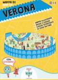 Mappa di Verona illustrata. Con adesivi