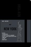 New York visula notebook. Black night