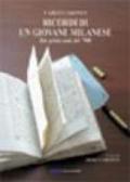 Ricordi di un giovane milanese dei primi anni del '900