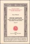 Studi gioviani. Scienza, filosofia e letteratura nell'opera di Paolo Giovio