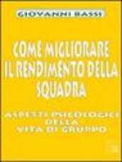 Come migliorare il rendimento della squadra. Aspetti psicologici della vita di gruppo