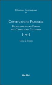 Costituzione francese (1791). Dichiarazione dei diritti dell'uomo e del cittadino. Ediz. multilingue