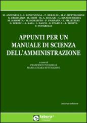 Appunti per un manuale di scienza dell'amministrazione