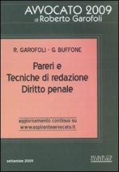 Pareri e tecniche di redazione. Diritto penale