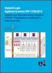 Applicare la norma UNI 11528/2014. Impianti a gas di portata termica maggiore di 35 kW. Progettazione, installazione e messa in servizio