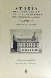 Storia dell'Università degli studi di Roma detta comunemente La Sapienza. Vol. 4