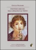 Poetesse greche. Dal catalogo al testo