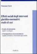 Effetti sociali degli interventi giuridico normativi