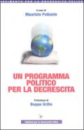 Un programma politico per la decrescita