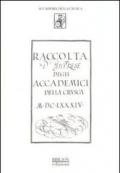 Raccolta d'imprese degli accademici della Crusca 1684. Biblioteca dell'accademia della Crusca ms 125 (rist. anast.). Ediz. illustrata