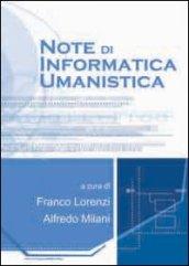 Note di informatica umanistica