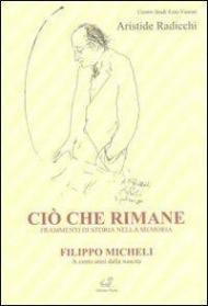 Ciò che rimane. Frammenti di storia nella memoria. Filippo Micheli a cento anni dalla nascita