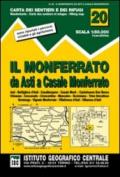 Carta n. 20 Il Monferrato 1:50.000. Carta dei sentieri e dei rifugi