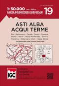 Carta n. 19 Asti, Alba, Acqui Terme 1:50.000. Carta dei sentieri e dei rifugi