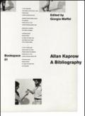 Allan Kaprow. A bibliography