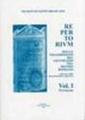 Repertorium delle trasmissioni del gentilizio nel mondo romano: 1