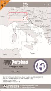 Avioportolano. VFR flight chart LI 1 Italy north