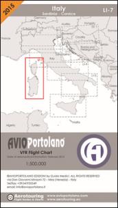 Avioportolano. VFR flight chart LI 7 Italy Sardinia-Corsica. Ediz. bilingue