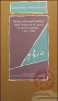 Bibliografia degli scrittori della provincia di Lucca. Gli anni di Giannini. 1925-1960. Parte prima