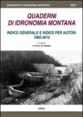 Quaderni di idronomia montana. Indice generale e indice per autori 1982-2015