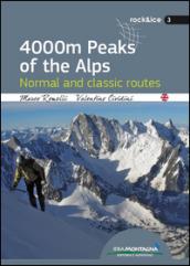 4000 m peaks of the Alps. Normal and classic routes