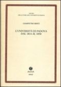 L'università di Padova dal 1814 al 1850