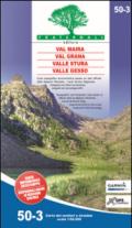 Carta n. 50.3. Val Maira, Grana, Stura e Gesso. Carta dei sentieri e stradale 1:50.000