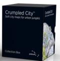 Crumpled city map collection box. London, Paris, New York, Tokyo, Milan. Ediz. multilingue