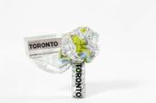 Crumpled city map. Toronto